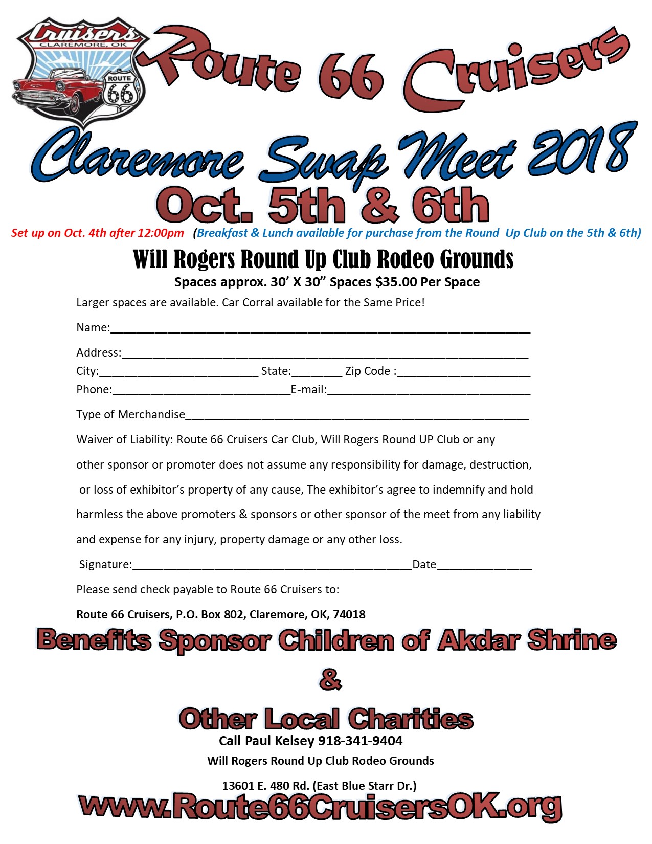 Route 66 Cruisers Car Club Claremore, Oklahoma